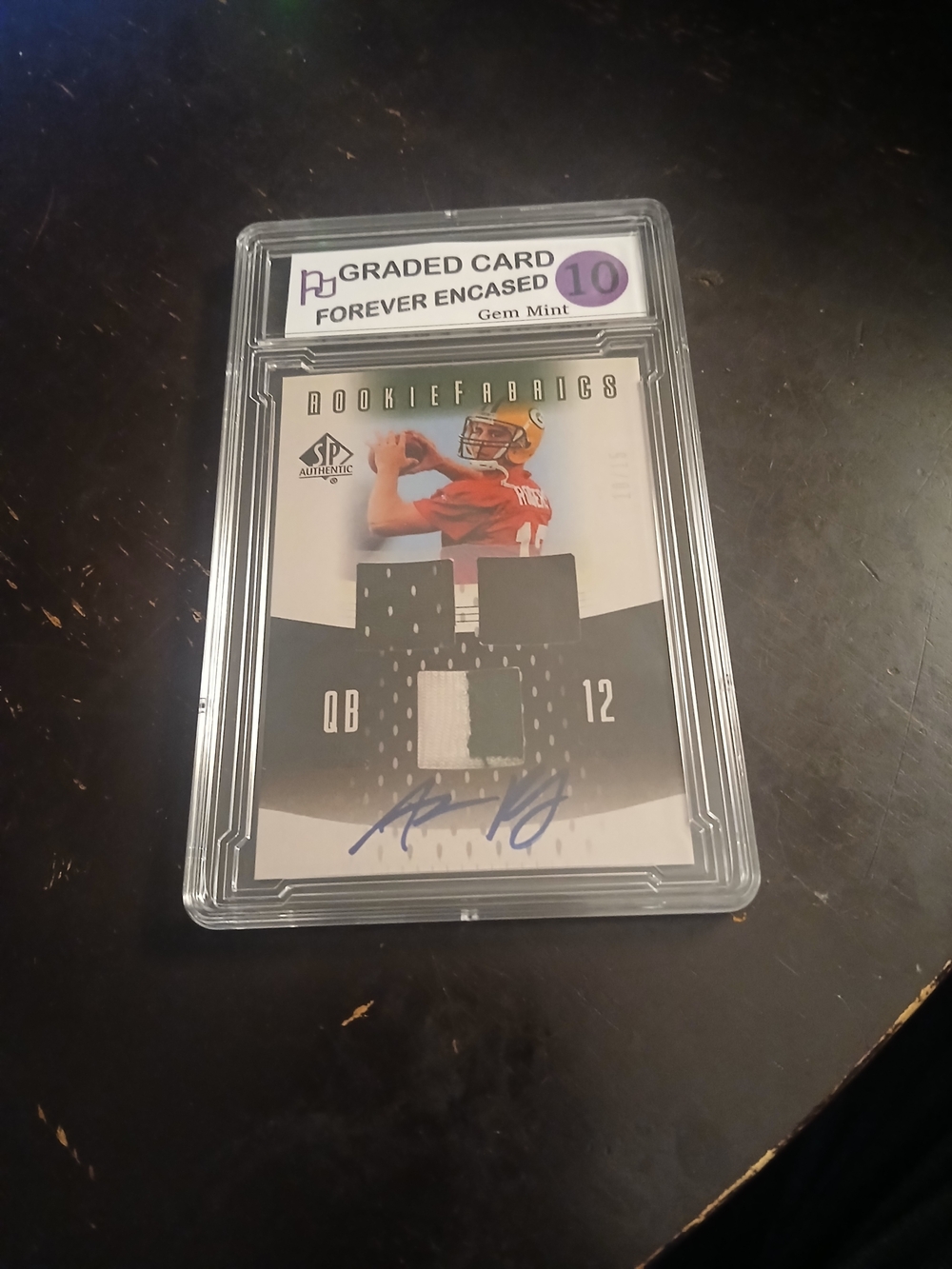 Aaron Rodgers Rookie Autographed Facsimile Non Jersey Patch - Not Orignal